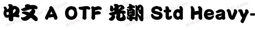 中文 A OTF 光朝 Std Heavy字体转换